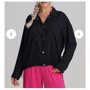 89th & Madison Black JACQUARD BUTTON DOWN JACKET